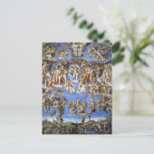 Michelangelo Het Laatste Oordeel Kunstprint Briefkaart (Staand voorkant)