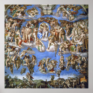Michelangelo Het Laatste Oordeel Kunstprint Poster
