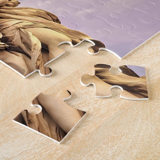 Michelangelo Inspirerend Quote "Engel gesneden" Legpuzzel (Zijkant)