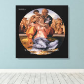 Michelangelo Kunst & beroemde "leren" citaat Canvas Afdruk (Insitu (Houten vloer))