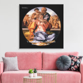 Michelangelo Kunst & beroemde "leren" citaat Canvas Afdruk (Insitu (Woonkamer))