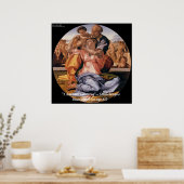Michelangelo Kunst & beroemde "leren" quote poster (Keuken)