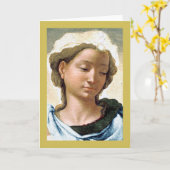 Michelangelo Madonna en kind kerst Kaart (Gele Bloem)
