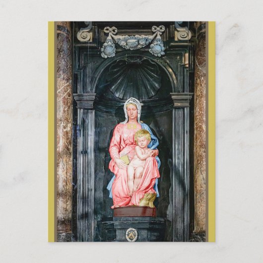 Michelangelo Madonna van Brugge Briefkaart (Voorkant)
