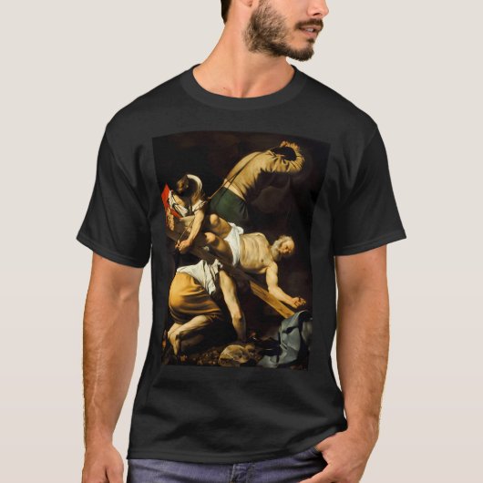 Michelangelo Merisi da Caravaggio Kruisiging van T-shirt (Voorkant)