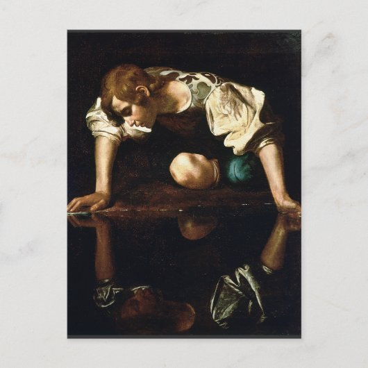 Michelangelo Merisi da Caravaggio "Narcissus" Briefkaart (Voorkant)
