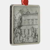 Michelangelo op horseback en bezoekt een kunstenaa metalen ornament (Rechts)