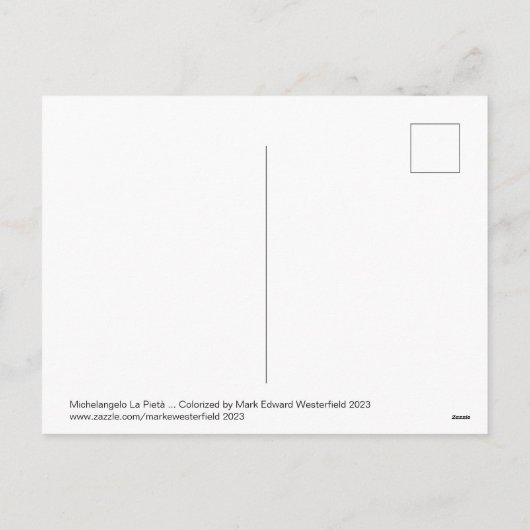 MICHELANGELO PIETA BRIEFKAART (Achterkant)