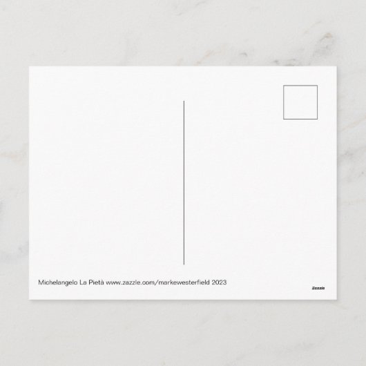 MICHELANGELO PIETA BRIEFKAART (Achterkant)
