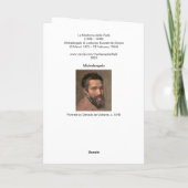 MICHELANGELO PIETÀ KAART (Achterkant)