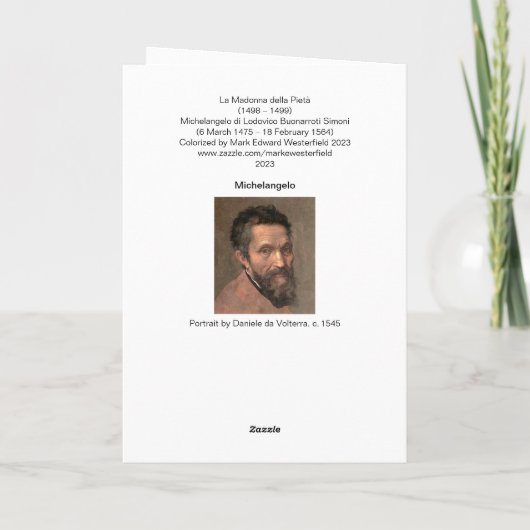 MICHELANGELO PIETA KAART (Achterkant)