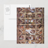 Michelangelo: Plafond voor sistine Chapel Briefkaart (Voorkant / Achterkant)