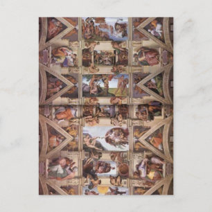 Michelangelo: Plafond voor sistine Chapel Briefkaart