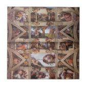 Michelangelo: Plafond voor sistine Chapel Tegeltje (Voorkant)