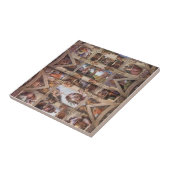 Michelangelo: Plafond voor sistine Chapel Tegeltje (Zijkant)