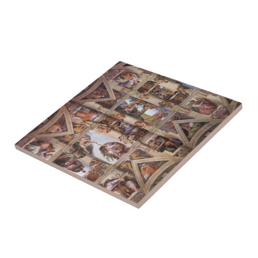 Michelangelo: Plafond voor sistine Chapel Tegeltje (Zijkant)