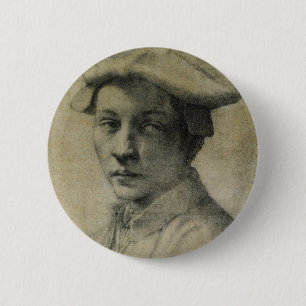 Michelangelo Portret van Andrea Quaratesi Ronde Button 5,7 Cm