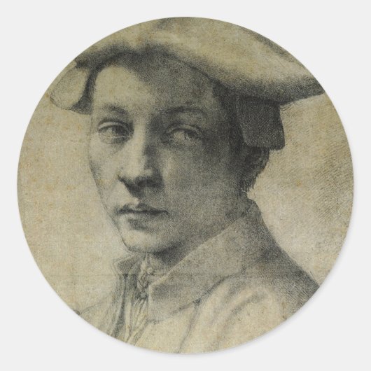 Michelangelo Portret van Andrea Quaratesi Ronde Sticker (Voorkant)