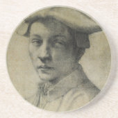 Michelangelo Portret van Andrea Quaratesi Zandsteen Onderzetter (Voorkant)