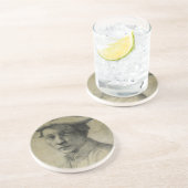 Michelangelo Portret van Andrea Quaratesi Zandsteen Onderzetter (Zijkant)