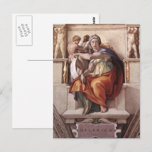 Michelangelo Renaissance Art Briefkaart (Voorkant / Achterkant)