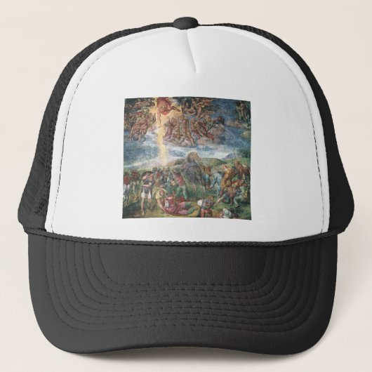 Michelangelo Renaissance Art Trucker Pet (Voorkant)