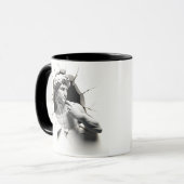 Michelangelo’s David 3D gluren uit het gat Mok (Voorkant links)