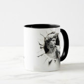 Michelangelo’s David 3D gluren uit het gat Mok (Voorkant rechts)