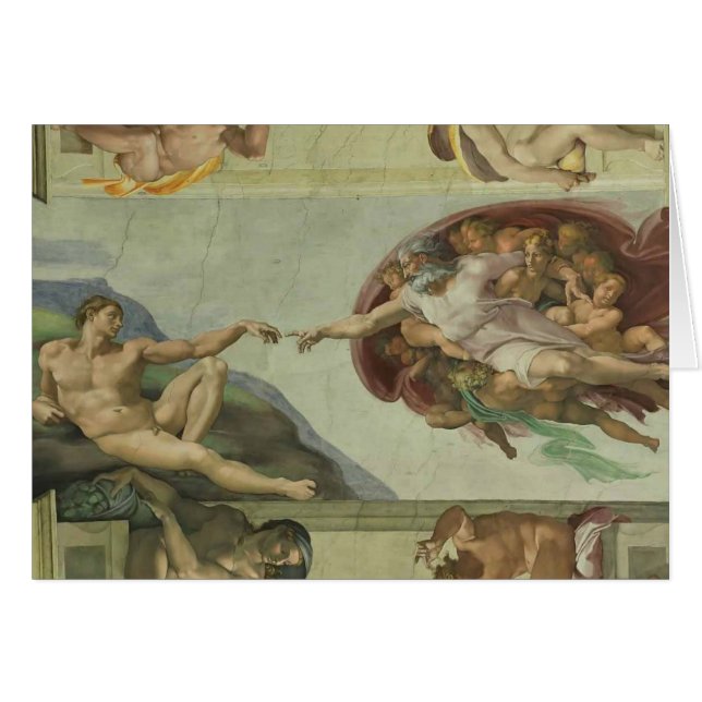 Michelangelo: Schepping van Adam (Voorkant Horizontaal)