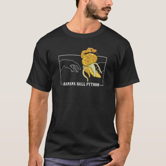 Michelangelo Schepping van Adam Banaan Bal Python T-shirt (Voorkant)