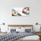 Michelangelo - Schepping van Adam Geïsoleerd Canvas Afdruk (Insitu (Slaapkamer))