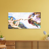 Michelangelo - Schepping van Adam Geïsoleerd Canvas Afdruk (Insitu (Woonkamer))