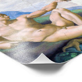 Michelangelo - Schepping van Adam Geïsoleerd Foto Afdruk (Hoek)