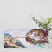 Michelangelo - Schepping van Adam Geïsoleerd Kaart (Staand voorkant)