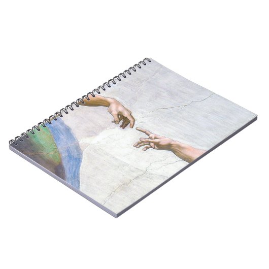 Michelangelo - Schepping van Adam geïsoleerd Notitieboek (Linkerzijde)