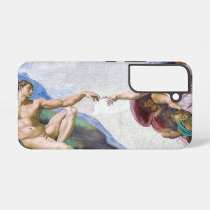 Michelangelo - Schepping van Adam Geïsoleerd Samsung Galaxy Hoesje
