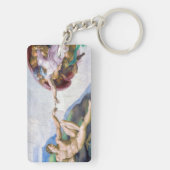 Michelangelo - Schepping van Adam Geïsoleerd Sleutelhanger (achterkant)