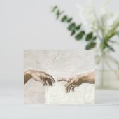 Michelangelo Schepping van Adam Handen Fijne Kunst Briefkaart (Staand voorkant)