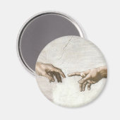 Michelangelo Schepping van Adam Handen Fijne Kunst Magneet (Voorkant / Achterkant)