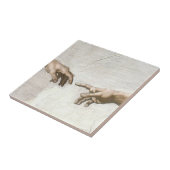 Michelangelo Schepping van Adam Handen Fijne Kunst Tegeltje (Zijkant)