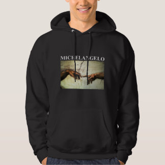 Michelangelo schepping van Adam  kunst Hoodie