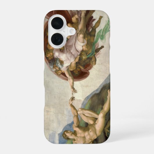 Michelangelo Schepping van Adam Kunst iPhone 16 Hoesje (Achterkant)