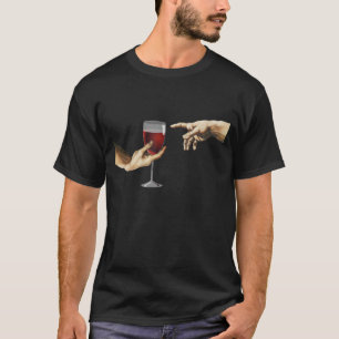 Michelangelo schepping van Adam  kunst T-shirt