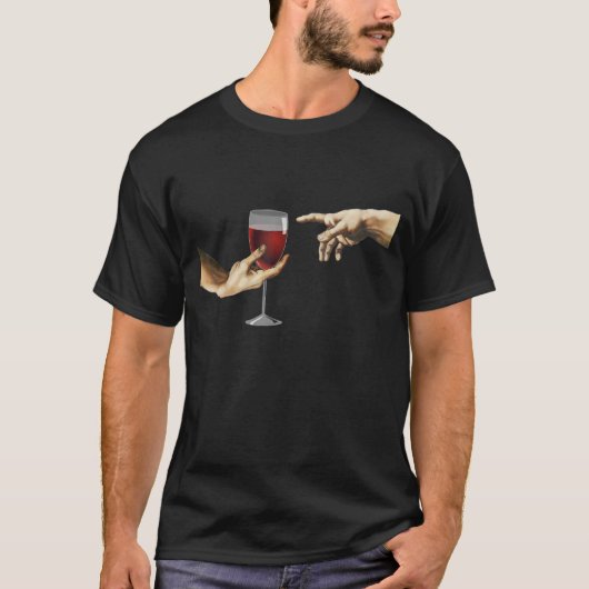 Michelangelo schepping van Adam  kunst T-shirt (Voorkant)