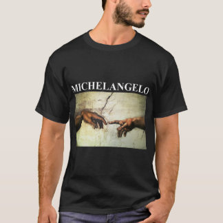 Michelangelo schepping van Adam  kunst T-shirt