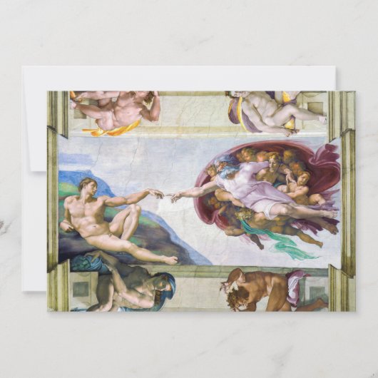 Michelangelo - Schepping van Adam, Sixtijnse Kapel Kaart (Voorkant)