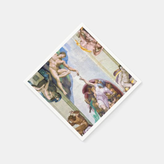 Michelangelo - Schepping van Adam, Sixtijnse Kapel Servet (Hoek)