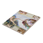 Michelangelo - Schepping van Adam, Sixtijnse Kapel Tegeltje (Zijkant)