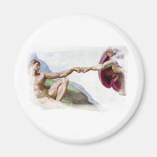 Michelangelo Schepping Van De Mens - God Adam Vuis Magneet (Voorkant)