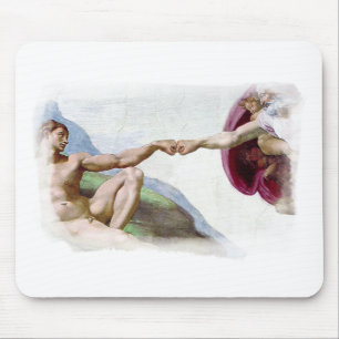 Michelangelo Schepping Van De Mens - God Adam Vuis Muismat